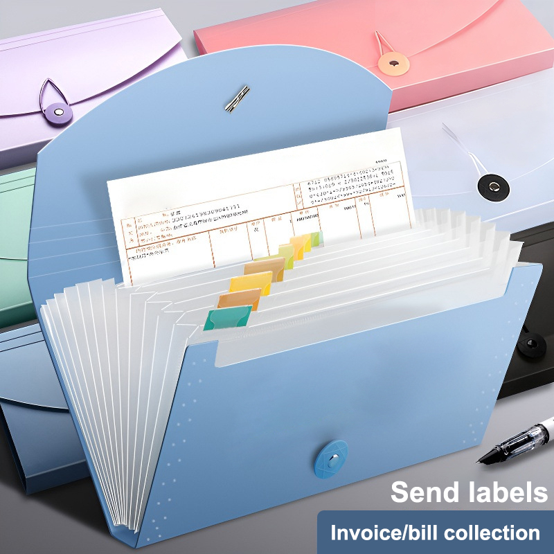 Expandable Accordion File Folder 13 Pockets - 13칸 확장형 파일 폴더, 아코디언식 문서