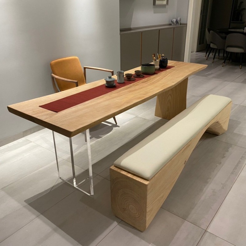 북유럽 단단한 나무 아크릴 플로팅 테이블 현대 간단한  - Office Furniture 리뷰 및 가격