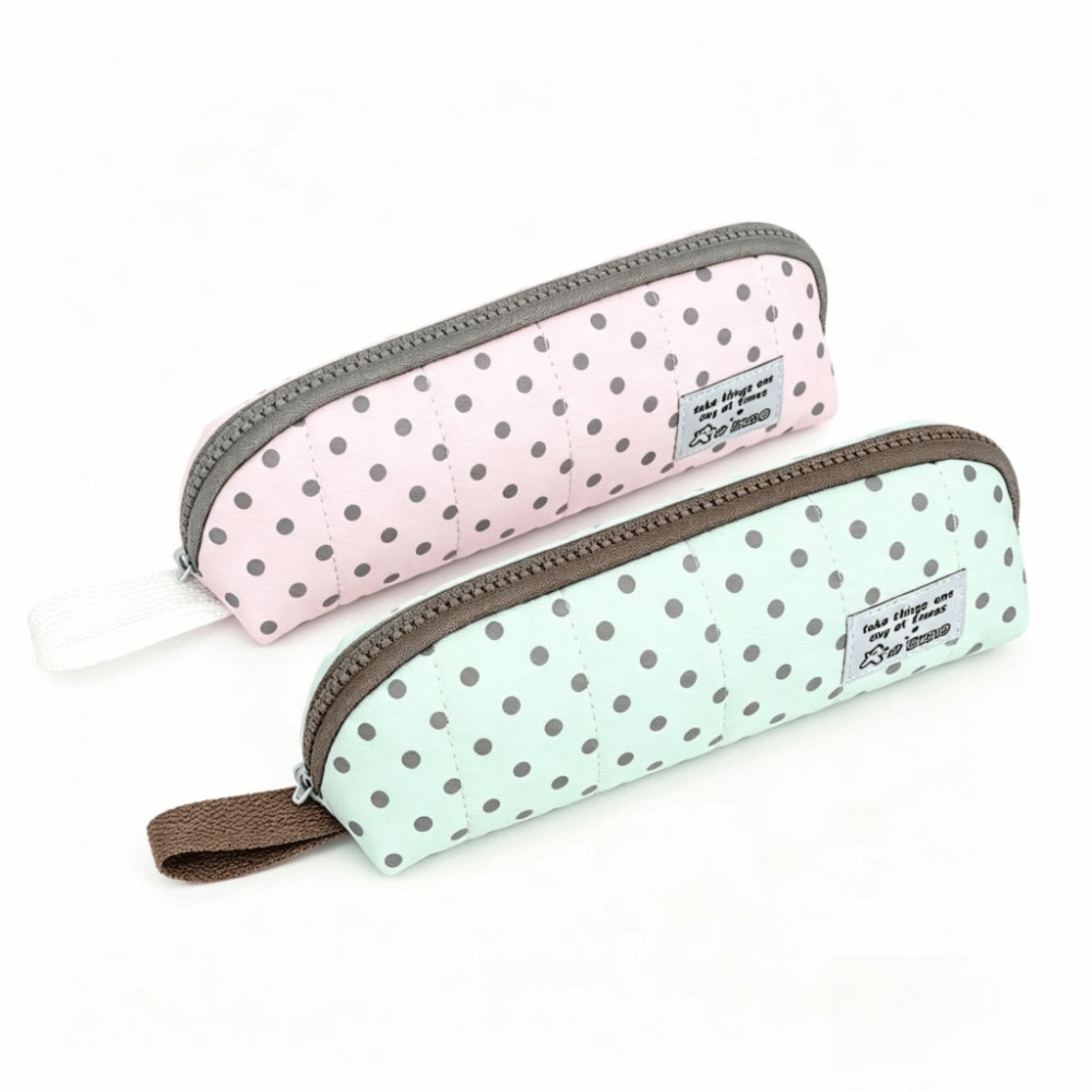 세련된 디자인의 물방울무늬 연필 케이스, 한국 스타일의 - Aesthetic Large Pencil Case Pouch 리뷰 및 가격