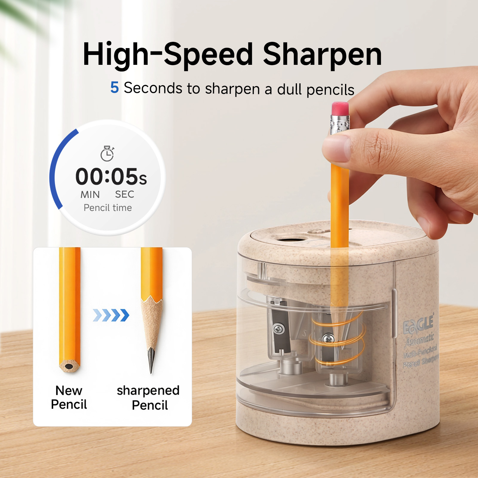 EAGLE 자동 전기 연필깎이, 6-12mm 모든 모양 - Electric Pencil Sharpener Usb 리뷰 및 가격