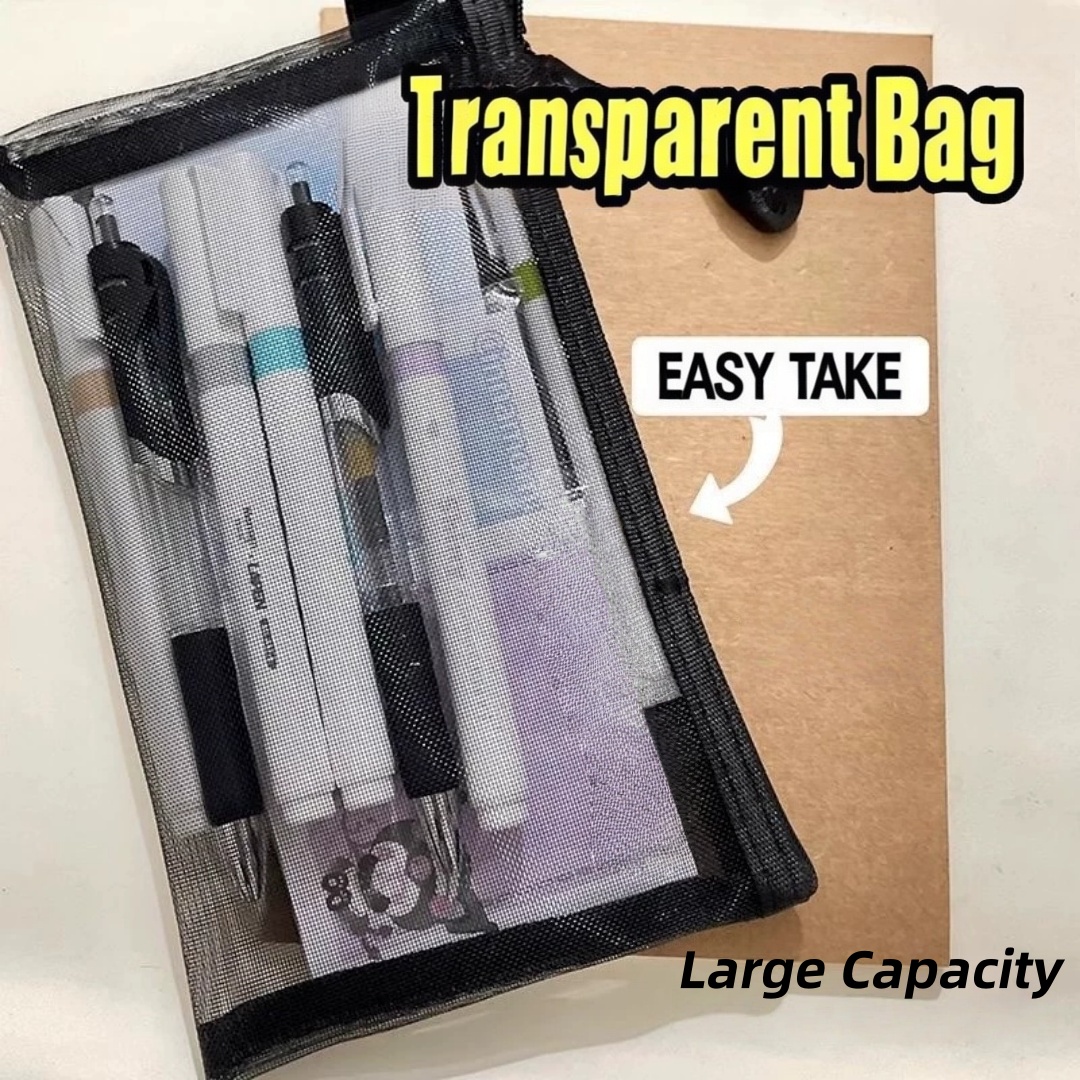 나일론 연필 보관 주머니 경량 투명 메쉬 연필 케이스  - Clear Mesh Pencil Pouch For Exam 리뷰 및 가격