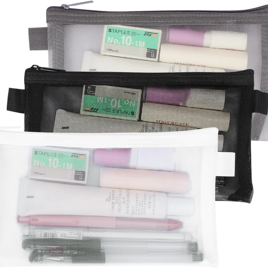 휴대용 사무용품 주머니 투명 시험 연필 주머니 메쉬 지 - Clear Mesh Pencil Pouch For Exam 리뷰 및 가격